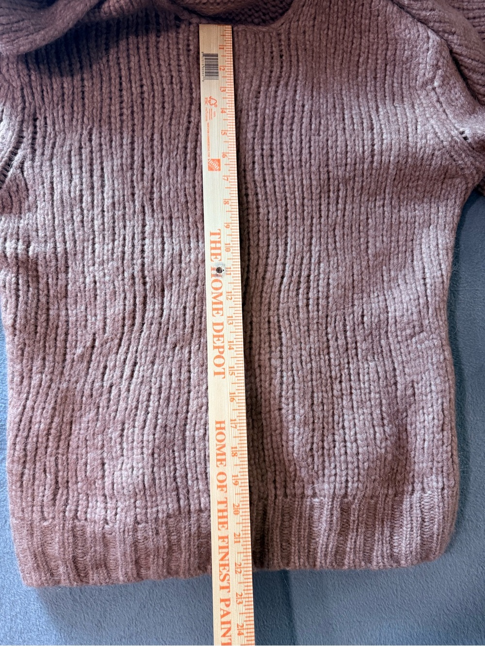Zara - Cozy Knit Sweater with Attached Scarf in Camel Color - Picture 7 of 9